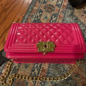 Pink gummy purse